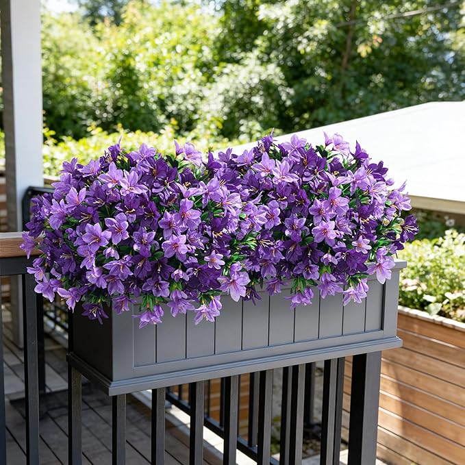 INSPRING Artificial Flowers for Outdoors Spring Decoration, 3 Bundles Faux Silk Outside Azalea Plants UV Resistant Realistic Faux Flowers for Outdoor Planters Porch Patio Garden Yard Home Decor, Mix
