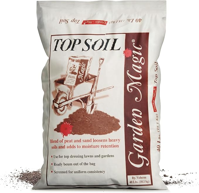 Michigan Peat Garden Magic Indoor and Outdoor Organic Planting Potting Top Soil Blend Mix, 40 Pound Bag (10 Pack)