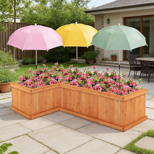 3 PCS Plant Umbrella Shade Cover for Outdoor Plants, 23.6 Inch Sun Protection for Potted Plants, Garden Beds & Patio Flowers, UV Resistant & Easy Setup