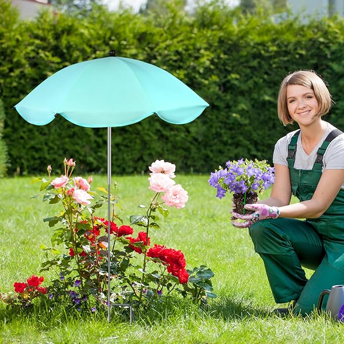 Plant Umbrellas for Outdoor Plants, Adjustable Garden Shade Umbrella Larger Size Plants Shade Cover Umbrella Sun Protection for Potted Plants Garden Beds from Direct Sunlight