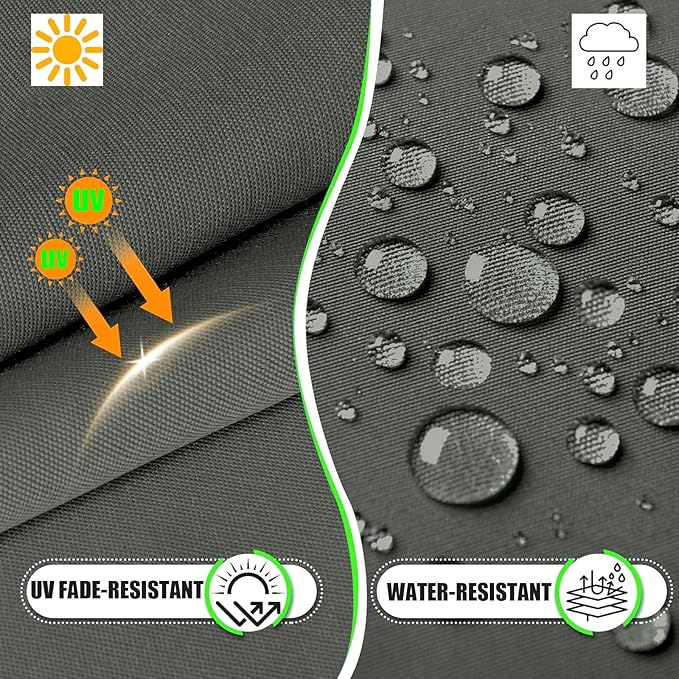 Deep Seat Patio Cushion Set 24 x 24 Inch,Filled with High-Support Sponge+ Pearl Cotton,Waterproof & Fade Resistant,with Backrest and Removable Cover,Outdoor Deep Seat Set for Patio Furniture