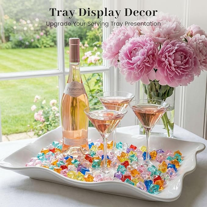 DomeStar 150PCS Multicolored Acrylic Fake Gems, Crushed Ice Rocks Pirate Treasure Jewels Vase Fillers, Table Scatter, Sensory Bin Filler, Photo Props, Valentine's Day Decorations, Pirate Party Favors
