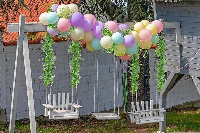 RECUTMS Fake Vines Garland Artificial Hanging Plant Faux Ferns Leaves Greenery Ivy Garland 2Pcs for Spring Home Indoor Outdoor Wedding Farmhouse Table Centerpiece Party Garden Valentines Decor(Green)
