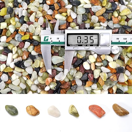 5 lb Pebbles for Indoor Plants, 3/8 Inch Decorative Rocks for Potted Plants, Natural Polished Pebbles for Vases, Succulent, Planters, Landscaping Drainage and Outdoor Gardening