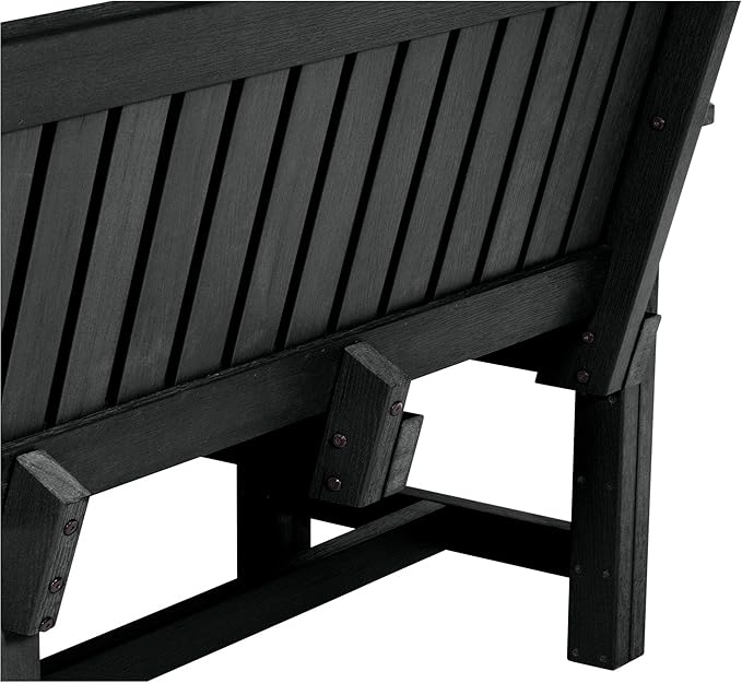 Sequoia Professional CM-BENSQ42-BKE Commercial Grade Exeter 4 Foot Garden Bench, Black