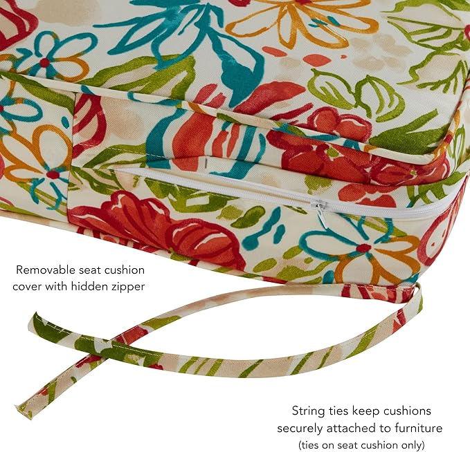 Greendale Home Fashions 2-Piece Outdoor Deep Seat Cushion Set, Garden