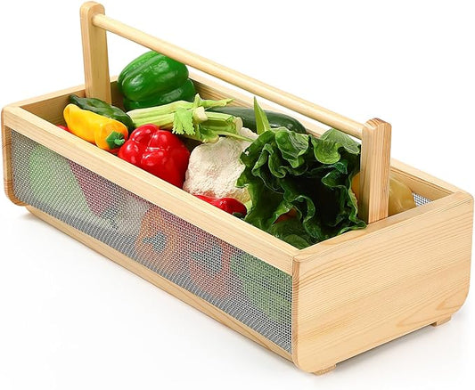 Garden Hod Basket for Gathering Vegetables 19.6 x 9.4 x 6 in Harvest Gathering Basket for Farmhouse Decor with Adjustable Handle Large Size Suitable for Spring Picnic and Outdoor Picking