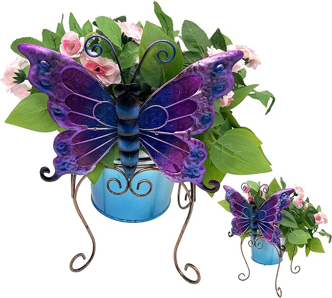 Butterfly Flower Pot,Outdoor Flower Planters,Planter-Lawn & Garden DÉCOR,Planter with Drainage Hole Plant Pots for Cactus and Air Plants for Indoor/Outdoor Use