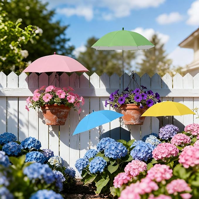 Plant Umbrella Shade For Outdoor Plants, Adjustable Height Plant Shade Umbrella Garden Sun Shade Cover For Potted Plants Garden Bed Flower Pot From Sun And Rain