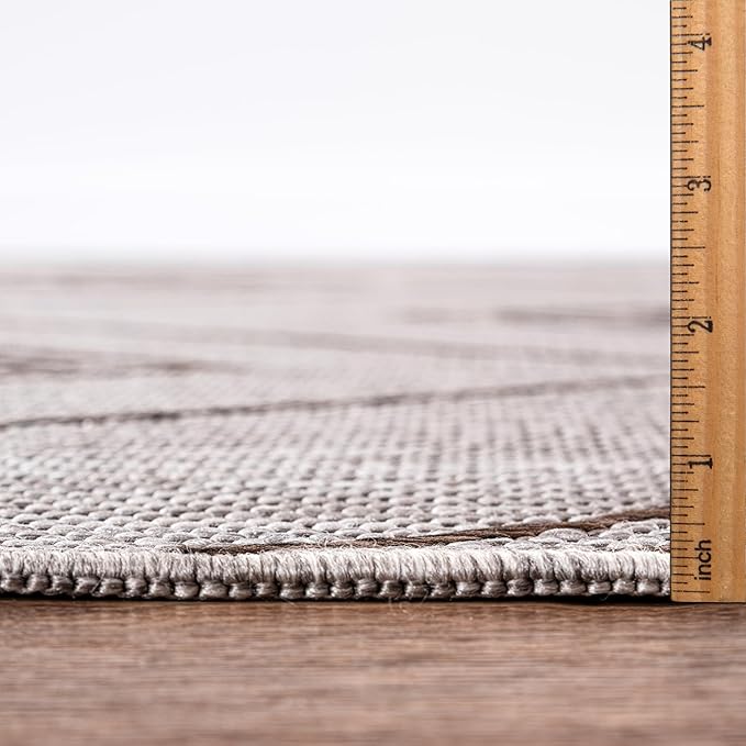 Keen Home Design Terrace Outdoor Area Rug - 8x10 Washable Indoor/Outdoor Rug for Patio, Kitchen, Balcony, Beach, Garden, Deck and Porch, Size: 7'7"x10'