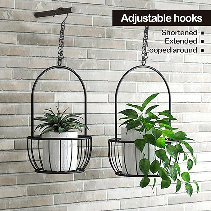 BlingKingdom 2pcs 9.5 Inch Black Hanging Chains for Bird Feeders, Planters, Lanterns, Lanterns, Suet Baskets, Wind Chimes, Chains Signs and Ornaments