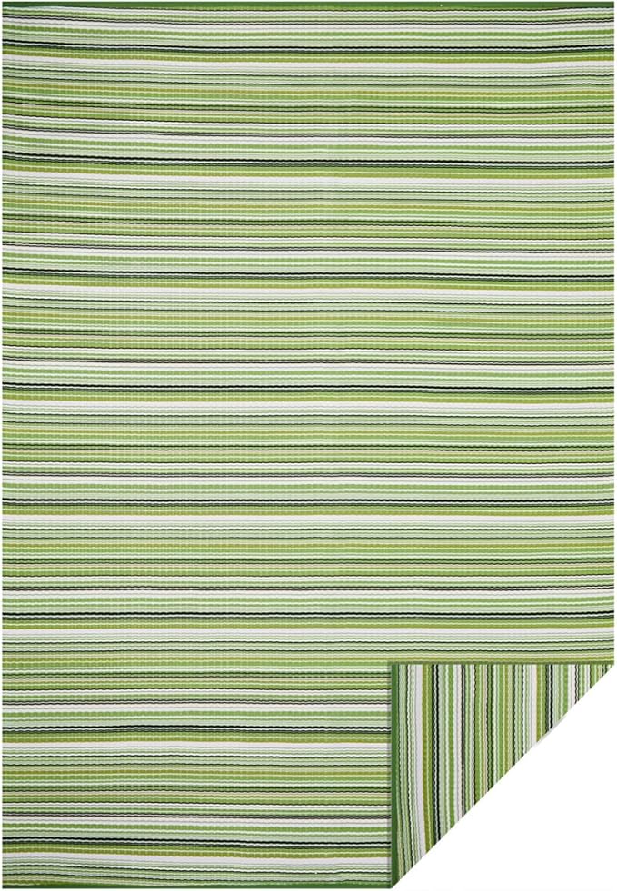 Reversible Outdoor/Indoor Plastic Rug Plastic Straw Rug Waterproof Portable Mat, Easy to Clean and Fold,Perfect for Garden, Patio, Picnic, Decking-（Green，8x10Ft）