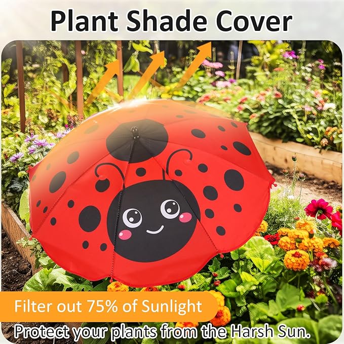 24. 5 Inch Plant Umbrellas for Outdoor Plants Garden Umbrella Shade for Potted Plant, Garden Bed Flower Pot Provide Shade to ‌defend Blazing Sun