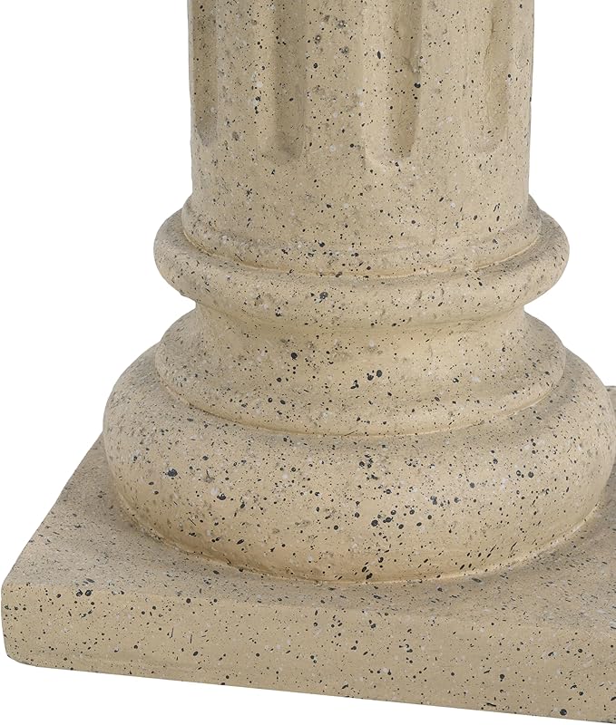 Christopher Knight Home Jorine 26.25"H Plant Stand, Lightweight Concrete Plant Stand, Pedestal Column Side Table, Indoor Outdoor Plants Standing for Entryway Garden Yard Home, No Assemly Needed, Sand