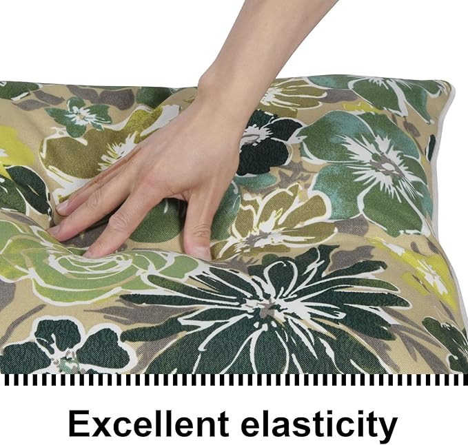 Outdoor Loveseat Cushion Set 44'' x 24'', Outdoor Cushions for Patio Furniture with Fastness Cover, Water Repellent Outdoor Seat Cushion and Couch Back Cushions for Bench, and Swing (Cabbage)