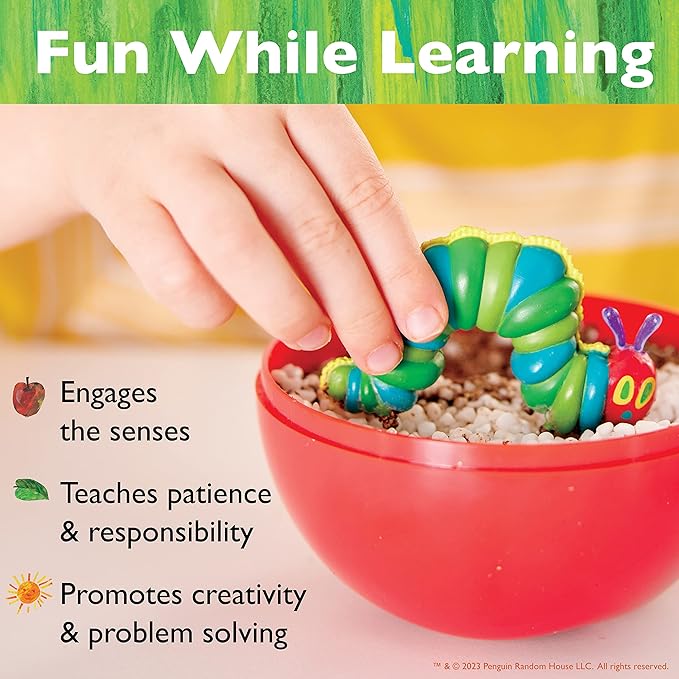 Creativity for Kids The Very Hungry Caterpillar: Ready to Grow Garden - Science Terrarium Kit Inspired from The World of Eric Carle Books, Learning & Education Gifts for Kids (Ages 6+)