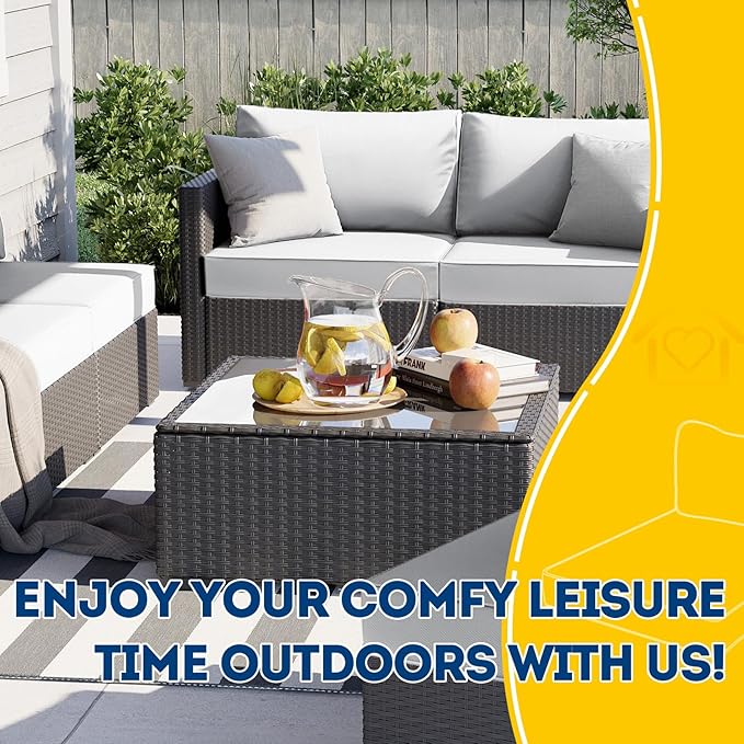 AAAAAcessories Outdoor Seat Cushions for Chairs, Fade-Resistant, Waterproof Patio Furniture Replacement Cushions, 25.5" x 25.5" x 5" + 25.5" x 13.5", Set of 4, Creamy White