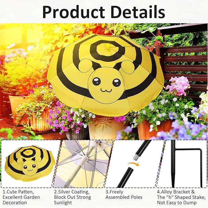 24. 5 Inch Plant Umbrellas for Outdoor Plants Garden Umbrella Shade for Potted Plant, Garden Bed Flower Pot Provide Shade to ‌defend Blazing Sun