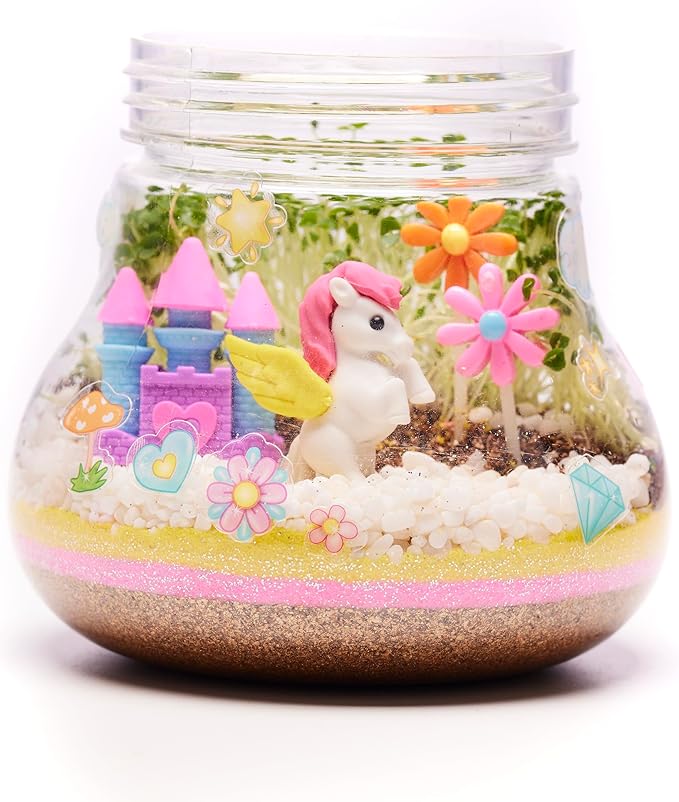 Creativity for Kids Plant and Grow Unicorn Forest: Terrarium Kit for Kids, Unicorn Toys and STEM Kits, Easter Basket Stuffers & Arts and Crafts for Girls (Ages 6+)