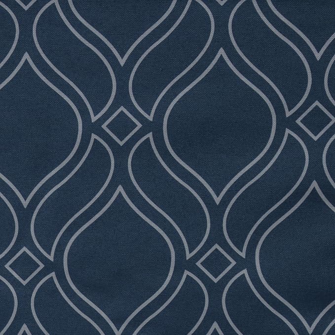 AAAAAcessories Outdoor Seat Cushions for Chairs, Waterproof, Fade-Resistant, 22" x 22" x 3", Patio Furniture Replacement Cushions, Set of 2, Slate Blue Vine Trellis