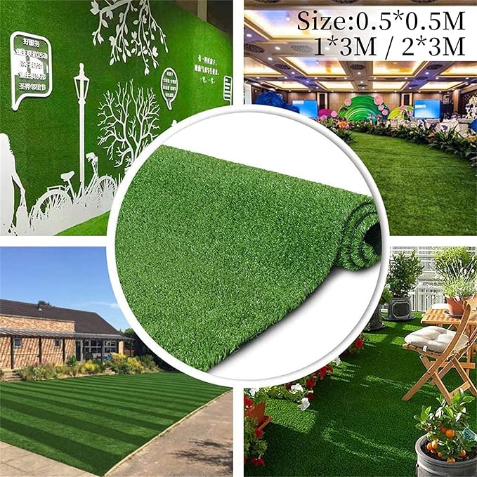 Lawn Artificial Grass Turf Lawn, 6.5x9.8 Feet Balcony Garden Pet Rug Turf Home Decor, Indoor Outdoor Rug Garden Lawn Landscape Synthetic Grass Mat (6.5X9.8FT)