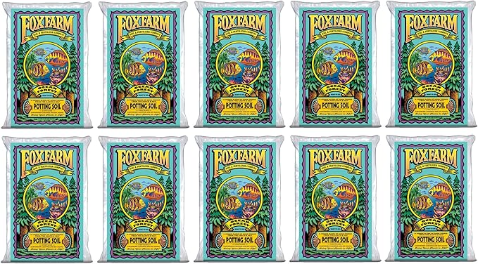 FoxFarm Ocean Forest Potting Soil, 1.5cu ft (Pack of 10) - Light, Aerated Texture, Designed for All Container Plants - pH Adjusted for Optimal Nutrient Uptake, Effectively Retains Moisture