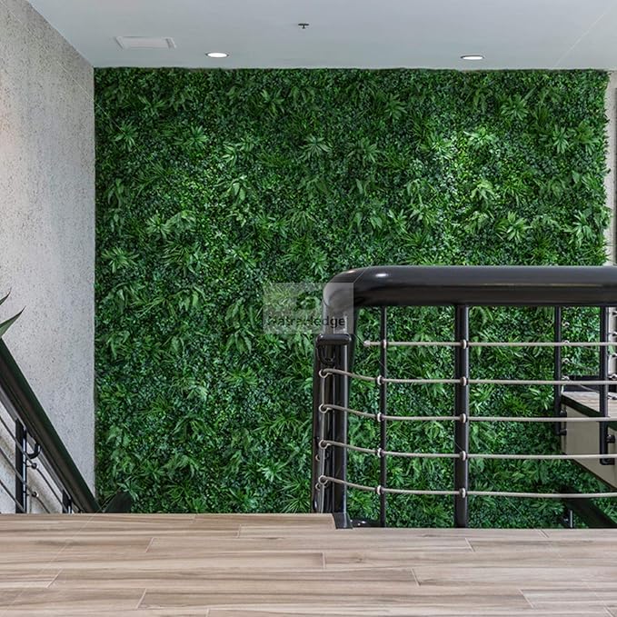 NatraHedge 20''X40'' Artificial Rainforest Living Wall Grass Wall Decor, 5Pcs (28SqFt) Hedge Leaf Grass Panels for Indoor, Outdoor, Garden and Balcony Privacy Fence Screen