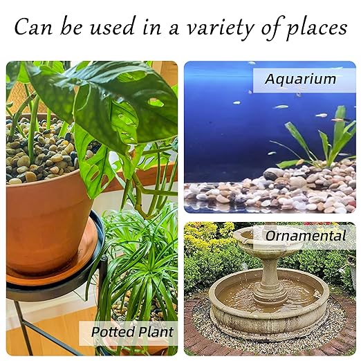 7lb 1/4" Polished Pebbles for Plants Potting,Succulents Aquarium Fish Tank Vases-Decorative River Rocks Garden Gravel Stones