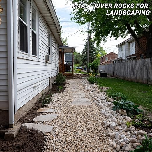NUPICK 6lb River Rocks for Plants Indoor, 1/5 Inch Mixed Pebbles for Vase Fillers, Decorative Pea Gravel for Fish Tank, Natural Polished Stones for Succulent, Bonsai, Landscaping, Bird Baths