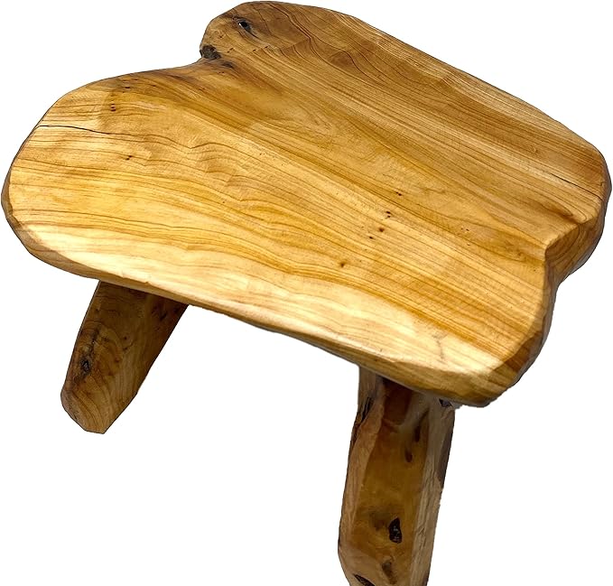 THY COLLECTIBLES Natural Tree Stump Stool Live Edge Cedar Wood Plant Stand, Stool, Garden Bench, Side Table (L13.5 x W11 x H15)