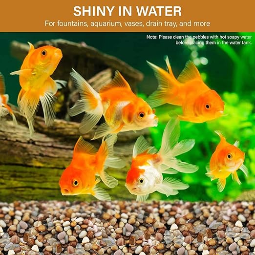 NUPICK 12lb River Rocks for Plants Indoor, 1/5 Inch Mixed Pebbles for Vase Fillers, Decorative Pea Gravel for Fish Tank, Natural Polished Stones for Succulent, Bonsai, Landscaping, Bird Baths