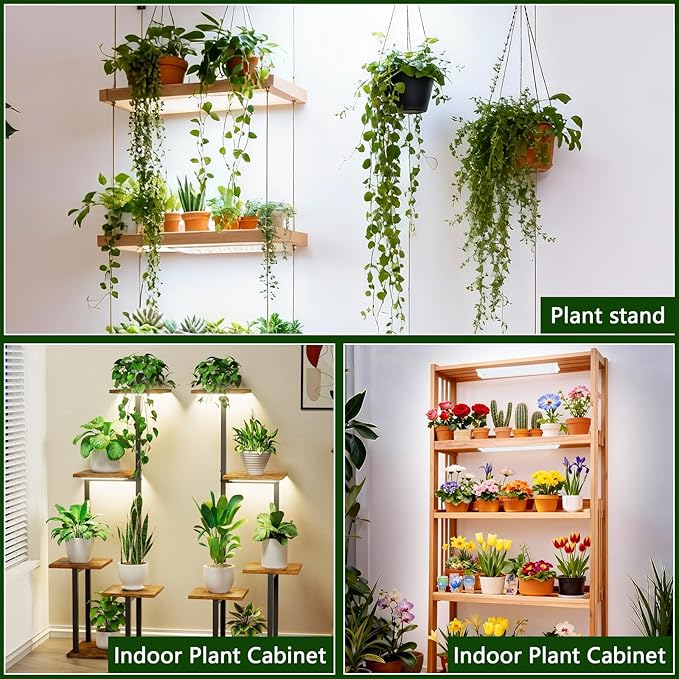 Grow Lights for Indoor Plants Full Spectrum,High PPFD 1920LEDs Plant Lights with 4/8/12/16/20H Timer, Flexible Series & Parallel Connection for Indoor Growing(10 Pack).
