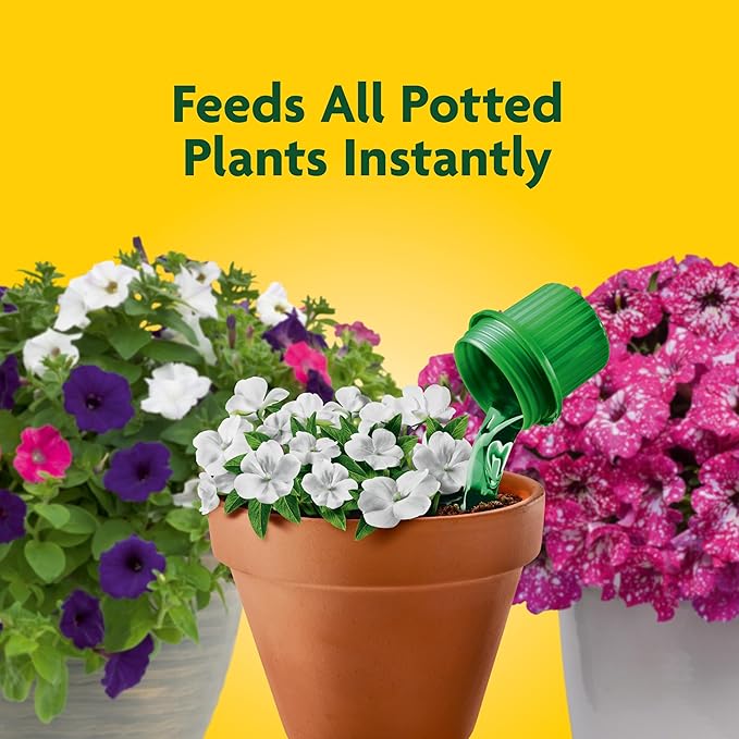 Miracle-Gro Pour & Feed Plant Food, Fertilizer Instantly Feeds Live Plants, For Outdoor & Indoor Plants in Containers, 32 oz.