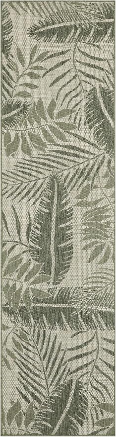 Nourison Home Garden Oasis Ivory Green 2' x 8' Area Rug - Easy Clean, Non Shedding, Bed Room, Living Room, Dining Room, Kitchen (8' Runner)