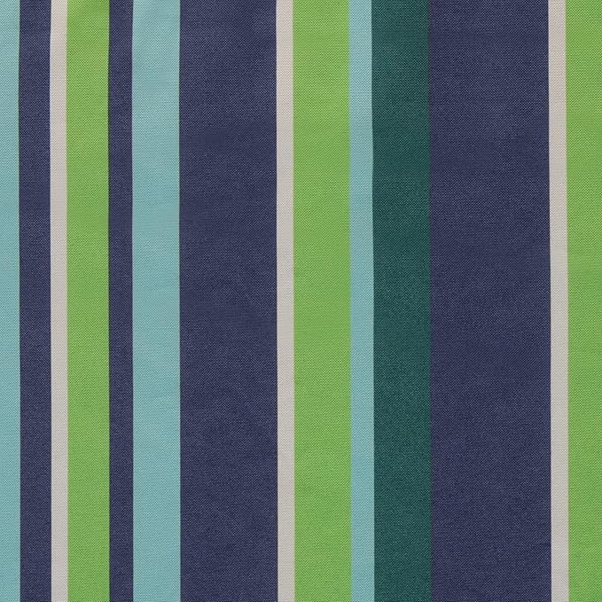 AAAAAcessories Outdoor Seat Cushions for Chairs, Waterproof, Fade-Resistant, 18" x 18" x 2", Patio Furniture Replacement Cushions, Set of 2, Ash Teal Seaside Stripe
