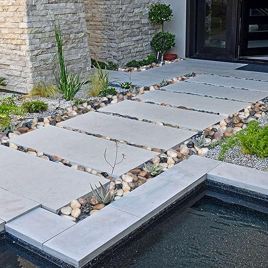 20 lbs River Rocks for Plants, 2-3 Inch Decorative Garden Rocks Outdoor Landscaping, Large Polished Natural Stone for Walkways, Yard, Vases, Crafts