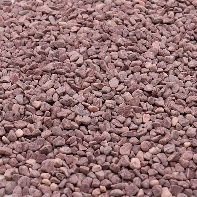 Rocks for Plants.Red Color Decorative Pebbles. 1/5 Inch 10 lbs. for Garden, Landscaping, Indoor, Vase fillers, Crafting, Succulents, pots, Plants (Mini, RED, 10)