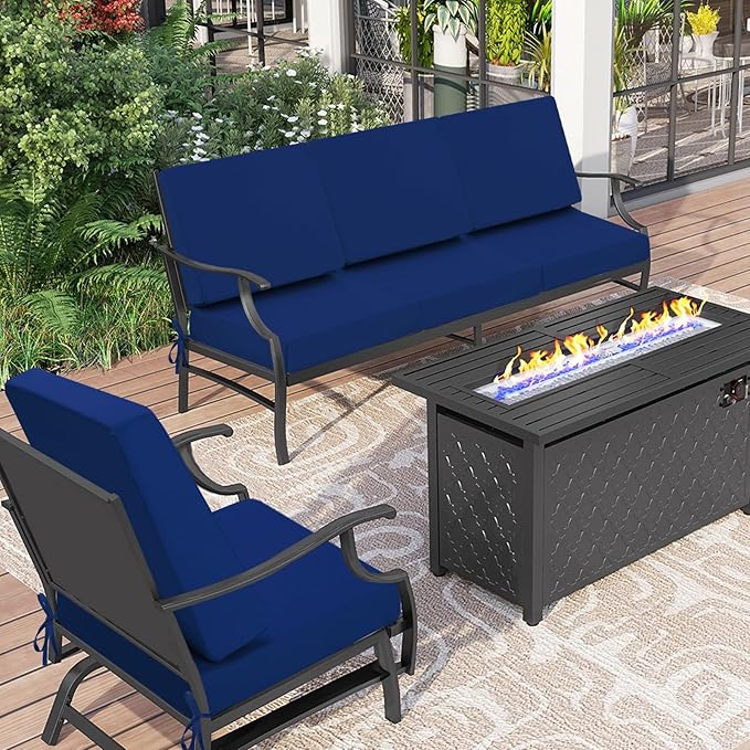 Outdoor Cushions for Patio Furniture, Outdoor Seat and Back Cushion, Waterproof Hampton Bay Deep Seat Replacement Couch Cushions for Garden Lawn, 24x24