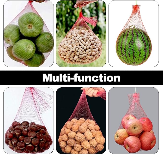 Melon Hammock Watermelon Nets, 18inch 100pcs Heavy Duty Watermelon Net for Garden Melon Net for Trellis Vertical Garden Growing, Honeydew Melon Nets with Drawstring(16-22lbs)
