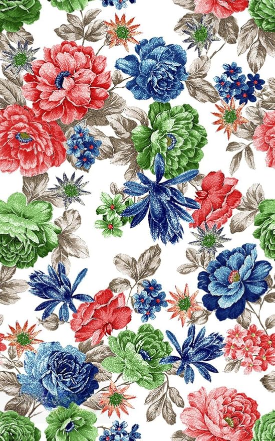 Floral Textured Modern Farmhouse Waterproof Outdoor Area Rug for Patio Deck Porch Balcony Ultra Navy Blue Green Garden Washable Outside Large Carpet Home Entrance Hallway Non Slip Mat 6x8