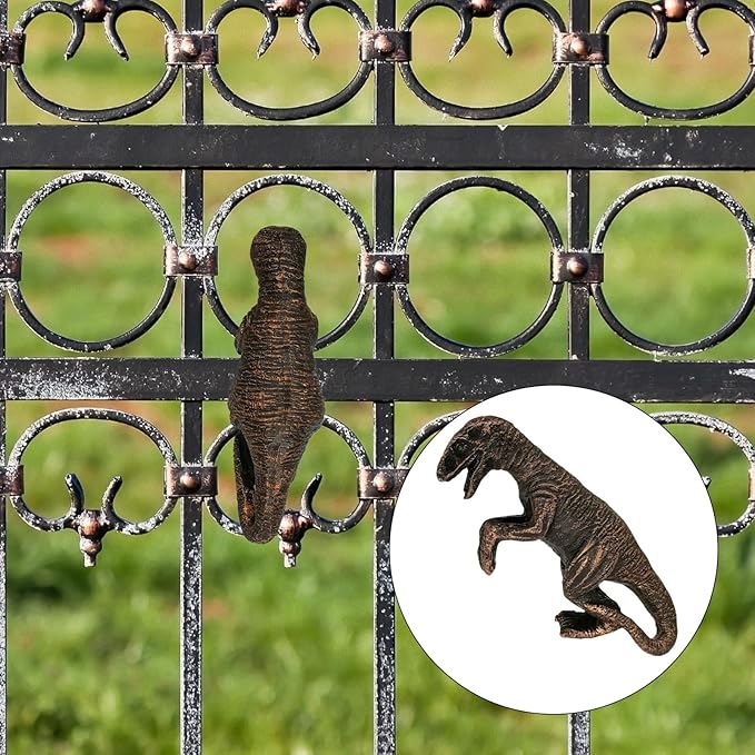 Dinosaur Plants Pot Hanger Flower Pot Decorations Pot Hugger Resin Statue Sculptures Dinosaur Flower Figurine for Garden Outdoor Fairy Garden Fence Lawn Cute Animal Ornaments Home Office Decoration