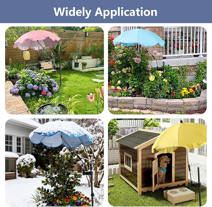 Plant Umbrellas for Outdoor Plant, Wide Dual-Plug Design with 3 Adjustable Angles Plant Umbrella Suitable for Outdoor Plant Trellis Garden Beds Potted Plants