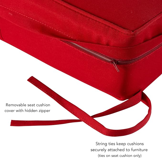 Greendale Home Fashions 2-Piece Outdoor Deep Seat Cushion Set, Fire
