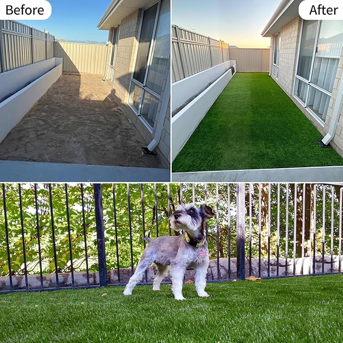 LVBAO Synthetic Artificial Grass Turf with Drainage Holes Professional Pee Pad 4FTX13FT (52 Square FT) Fake Grass Rug Carpet for Dogs Potty Training Garden Landscape Pets Patio Playground