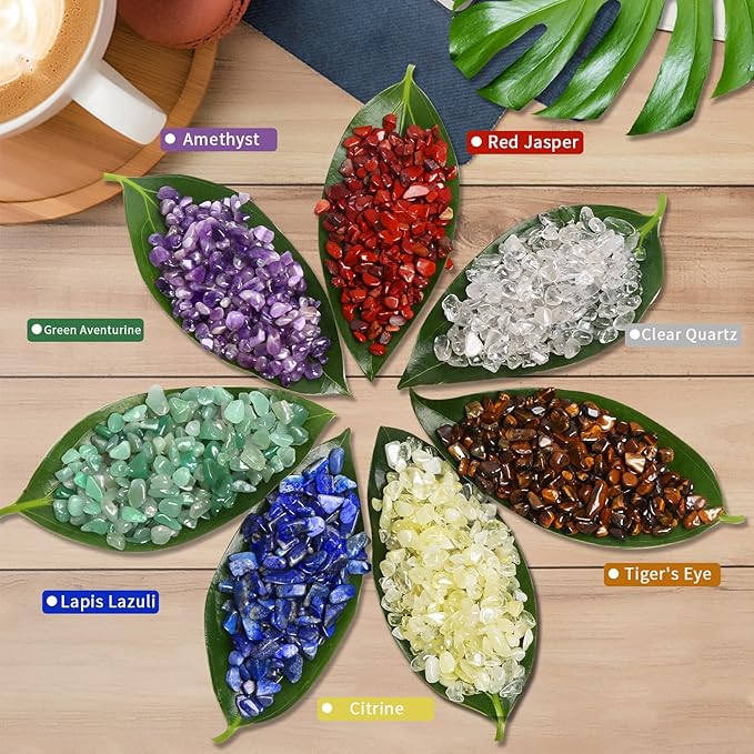 QICQDRAM Natural Green Flourite Crystals Bulk 0.9 Lb/405g Small Tumbled Chips Crystal Stone Decorative Pebbles for Home Decoration & Fish Turtle Tank, Vase Filler, Plants Decor