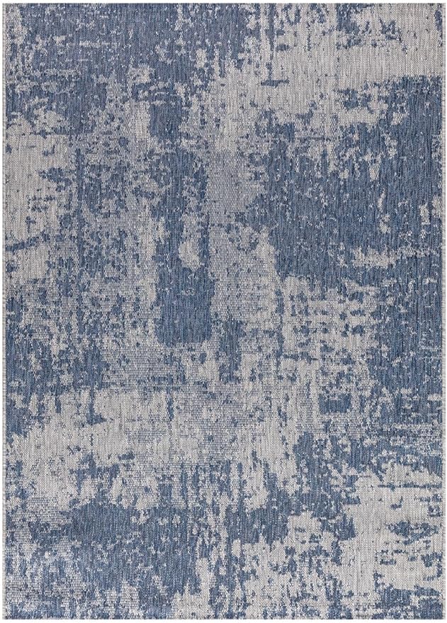 Keen Home Design Terrace Outdoor Throw Rug - 36"x60" Washable Indoor/Outdoor Rug for Patio, Kitchen, Balcony, Beach, Garden, Deck and Porch, Size: 3' x 5', Abstract Navy