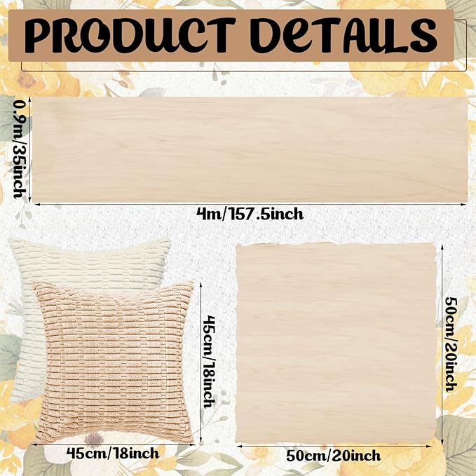 91 x 71 Extra Large Outdoor Boho Picnic Blanket with Beige White Table Runner, 6 Throw Pillow Covers 6 Napkins Woven Cotton Yarn Oversize Beach Blanket Washable Picnic Camp Wedding