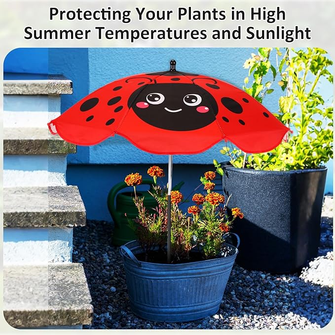 24. 5 Inch Plant Umbrellas for Outdoor Plants Garden Umbrella Shade for Potted Plant, Garden Bed Flower Pot Provide Shade to ‌defend Blazing Sun