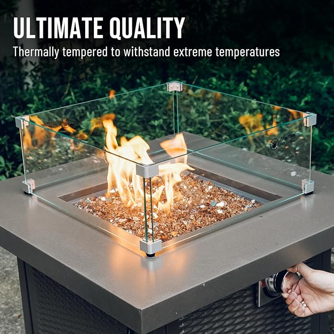 Skyflame High Luster 10-Pound Fire Glass for Fire Pit Fireplace Landscaping, 1/4-Inch Copper Reflective
