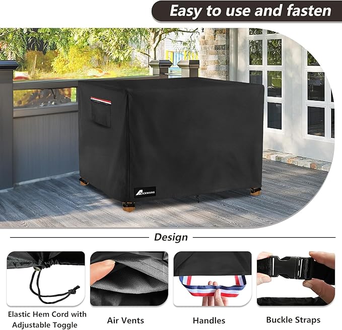 Outdoor Raised Garden Bed Cover,Heavy Duty 600D Waterproof Elevated Wood Planter Box Stand Cover for Winter,48"L x 24"Wx 30"H Inch(Black,Covers Only)